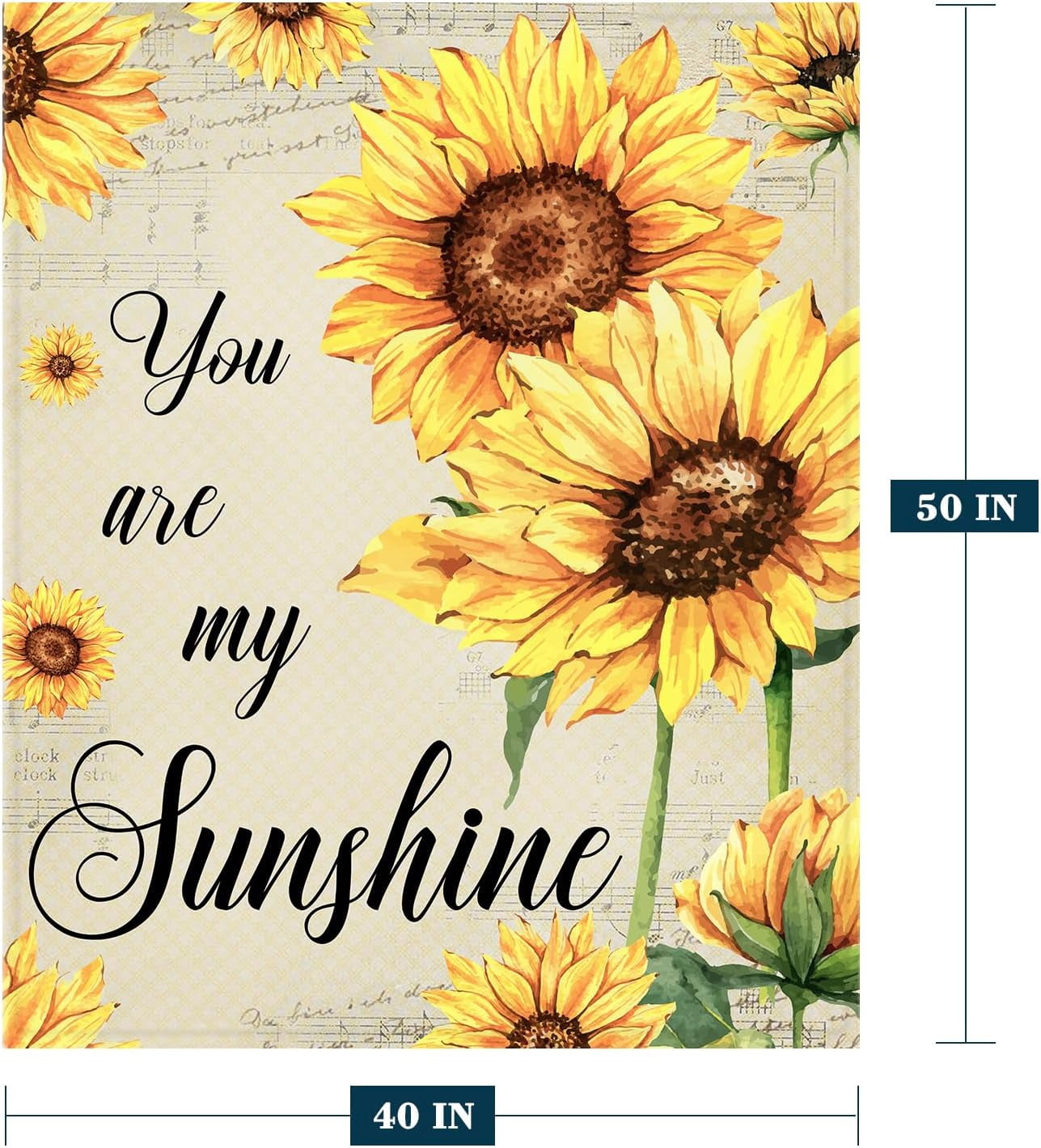 Sunflower Throw Blanket for Baby Small Spring Summer Floral Blanket Toddler Swaddle Crib Blanket Soft Fleece Blankets Gift for Baby Couch Bed Flower Decorative Blanket 30x40