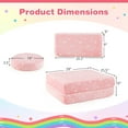 thumbnail image 3 of Gymax Glow in the Dark Modular Kids Play Couch Set w/ Machine-washable Flannel Covers Pink, 3 of 9