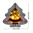 thumbnail image 3 of Metal Hanging Christmas Tree Wind Spinner - Modern Geometric Design with Pine Branches Perfect for Yard & Garden Decor, 3 of 7