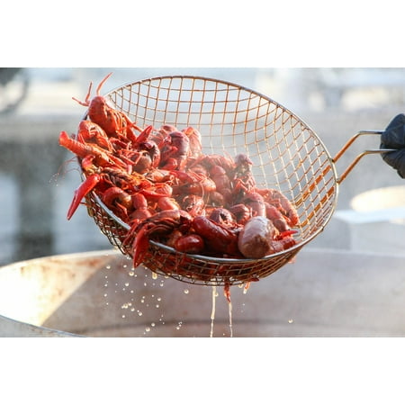 Canvas Print Cooked Food Seafood Rustic Crawfish Boil Prepared Stretched Canvas 10 x