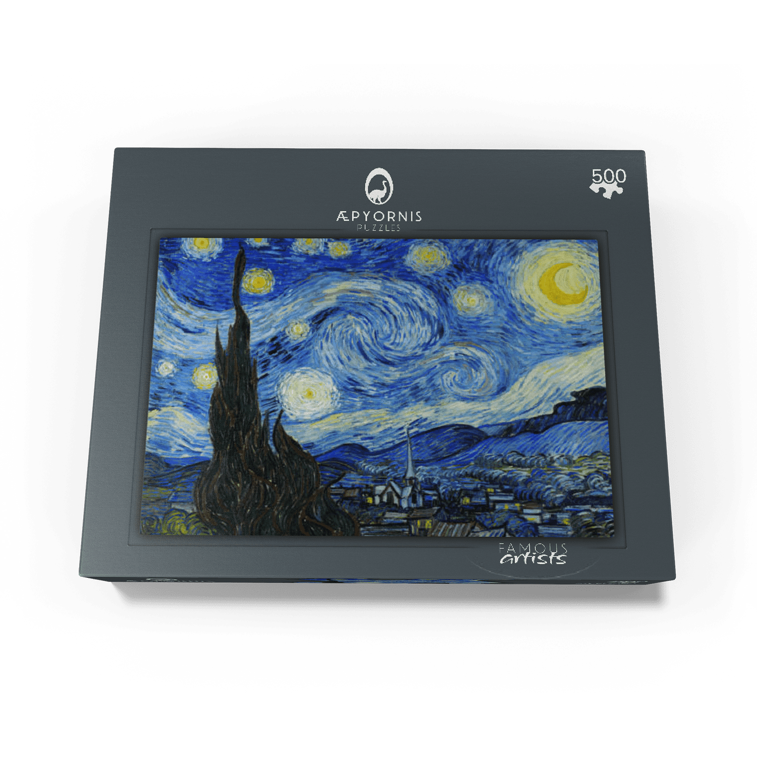 MyPuzzle - The Starry Night 1889 By Vincent Van Gogh - Premium 500 Piece Jigsaw Puzzle for Adults