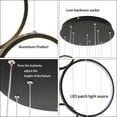 thumbnail image 3 of Miumaeov 10 Rings Modern LED Chandelier Black Chandelier Crystal Pendant Light Fixtures with Adjustable Heights 3 Lighting Modes, 3 of 15