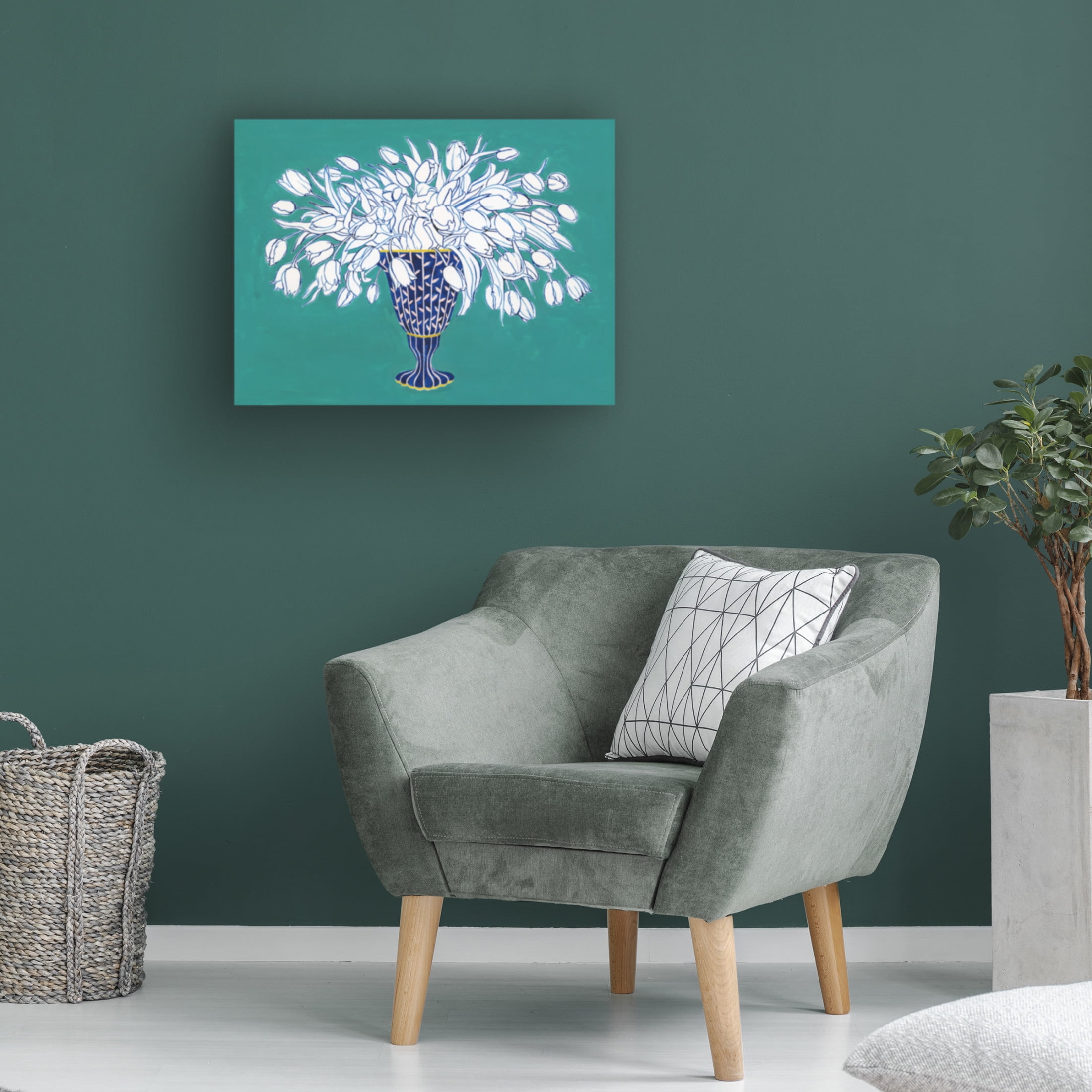 Trademark Fine Art Grace Popp Turquoise Tulip Bouquet III Canvas Wall Art