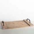 thumbnail image 4 of Wooden With Black Metal Handles Tray, 4 of 4