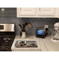 thumbnail image 3 of Keeshond Fall Kitchen Pumpkins Glass Cutting Board Large 12 in x 15 in, 3 of 5