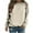 b Beige, variant on Lindreshi Long Sleeve Shirts for Women Women's Raglan Sleeve Top Colored Round Neck Loose Long Sleeve Pullover Sweater Long Sleeve Round Neck Top/Shirt
