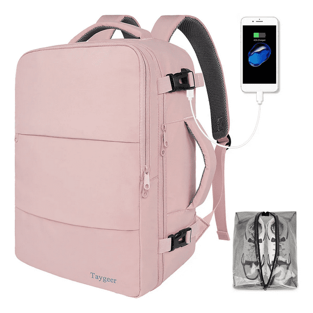 Mochila De Viaje Mujer Mochila Para Laptop 15.6 Pulgadas Antirrobo Y Impermeable Mochila Xtellar rosa