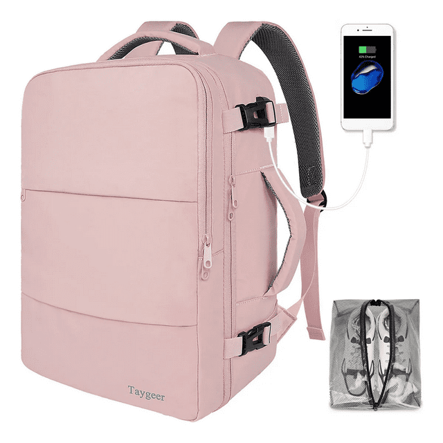 Mochila De Viaje Mujer Mochila Para Laptop 15.6 Pulgadas Antirrobo Y Impermeable Mochila Xtellar rosa