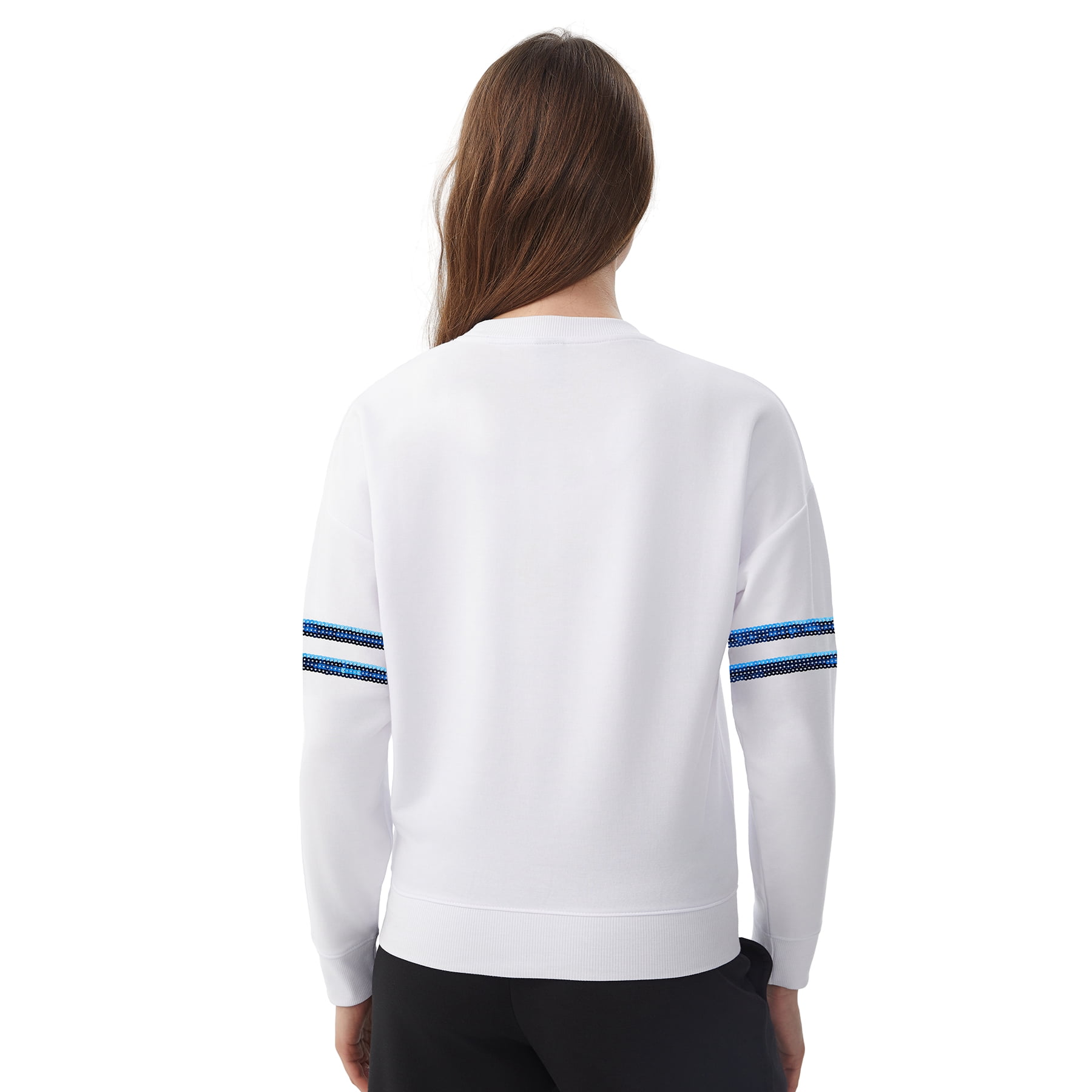 NFL Womens Indianapolis Colts Cozy Sequin Crew Neck Sweatshirt