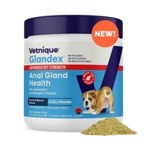 Vetnique Glandex Advanced Vet Strength Anal Gland Powder for Dogs, Duck & Bacon, 4.25oz