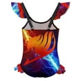 thumbnail image 2 of Fairy Tail Girls Swimsuit Ruffle One-piece Beachwear Kids Cute Swimwear Summer Bathing Suit 9-11Y(140cm), 2 of 8