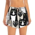 thumbnail image 4 of Lsque Colors Cats Printed Women's Running Shorts with Liner Pockets,Elastic Quick Dry Workout Athletic Gym Yoga Shorts,Womens High Waist Shorts-, 4 of 9