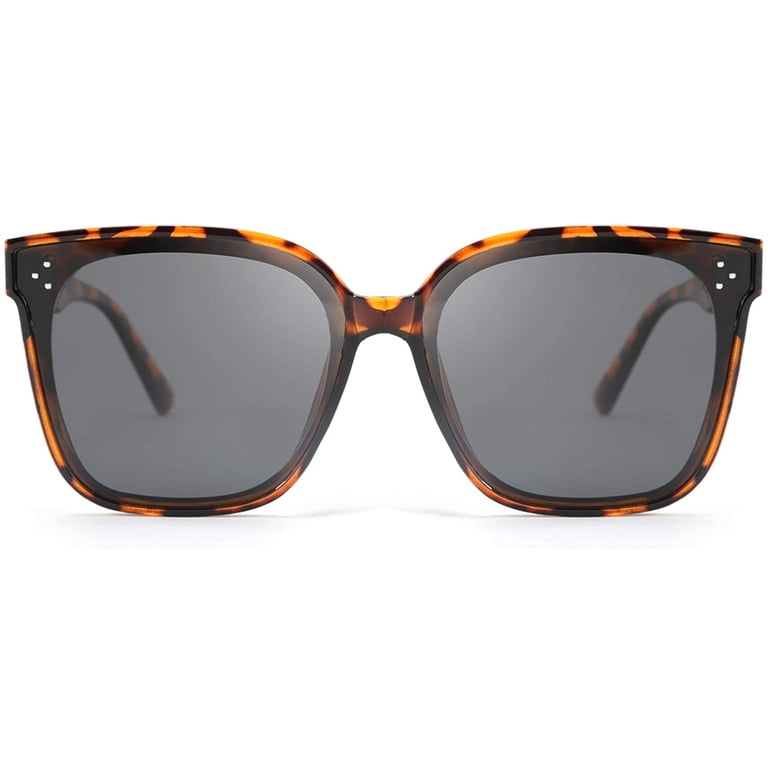 FEISEDY Retro Square Polarized Sunglasses Women Men 