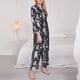 thumbnail image 3 of Balery Sloths Dancing Conjunto de Pijama con Estampado para Mujer, Conjunto de Dos Piezas con Manga Larga, Ropa de Dormir Suave con Bolsillos, Pijamas Cómodos-Small, 3 of 7