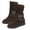Coffee, variant on comerut Autumn Winter Women Large Anti-slip Warm Mid Calf Snow Ankle Boots Buckle Shoes
