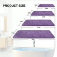 thumbnail image 6 of Howarmer 24"×47" Purple Long Bathroom Rug Runner, Absorbent Bath Mat for Bathroom Non-Slip, Washable Carpet, Soft Microfiber Shower Mat for Bathroom, Shaggy Durable Bath Rug with Rubber Backing, 6 of 8
