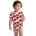 thumbnail image 3 of Balery Hand Drawn Tomatoes Pattern Baby Climbing Clothes Infant Bodysuit Cute Infant Bodysuit Baby Romper-6 Months, 3 of 7