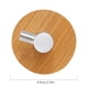 thumbnail image 2 of 4pcs Ganchos de gancho Colgadores de pared autoadhesivos Ganchos de toalla de baño de bambú de acero inoxidable Inevent HA7836-00B, 2 of 2