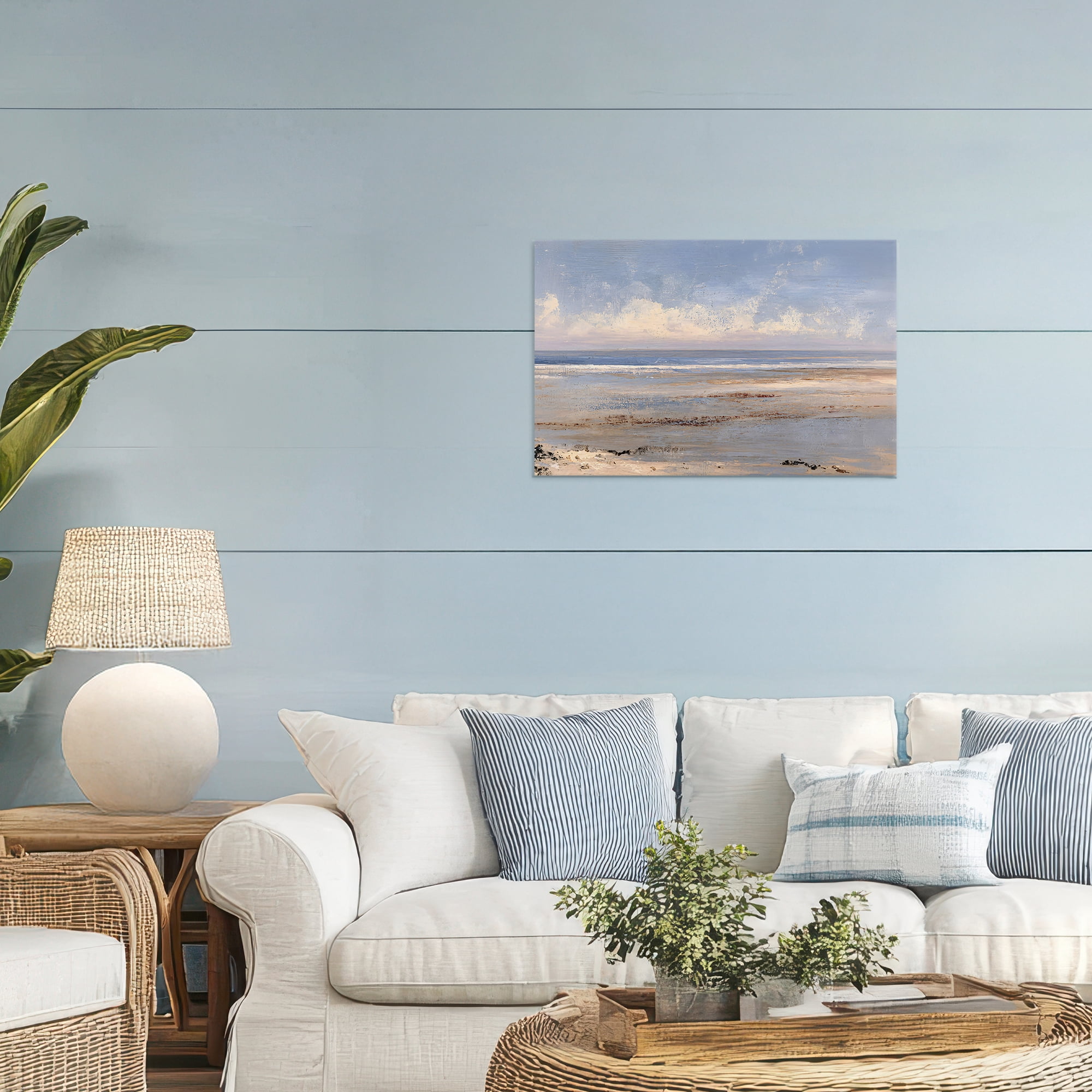 Stupell Industries Rustic Ocean Horizon Impression Canvas Wall Art, design by Jacky Ngan