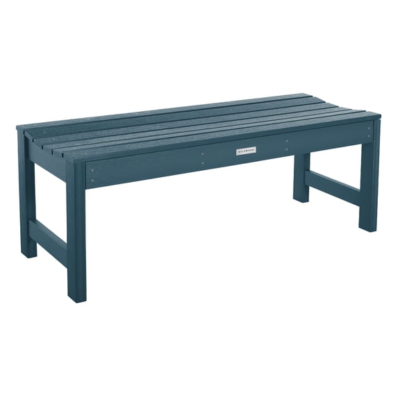Highwood Lehigh 4ft Picnic Bench - 2-Person, Eco-friendly, Synthetic Wood