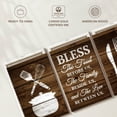 thumbnail image 6 of Elephant Stock Bless The Food Wall Sign Wall Art - Horizontal Multi Panel Canvas - Kitchen Wall Decor - Wall Signs Multi Panel - White And Brown Decor - 62" x 30", 6 of 8