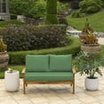 thumbnail image 2 of ARDEN Outdoor Loveseat Cushion Set, 48 x 24, Water repellent, Fade Resistant, Cushion Set for Couch, Bench, and Swing, Moss Green Leala, 2 of 7
