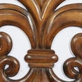 thumbnail image 5 of DecMode Brown Wooden Carved Fleur De Lis Wall Decor, 5 of 9
