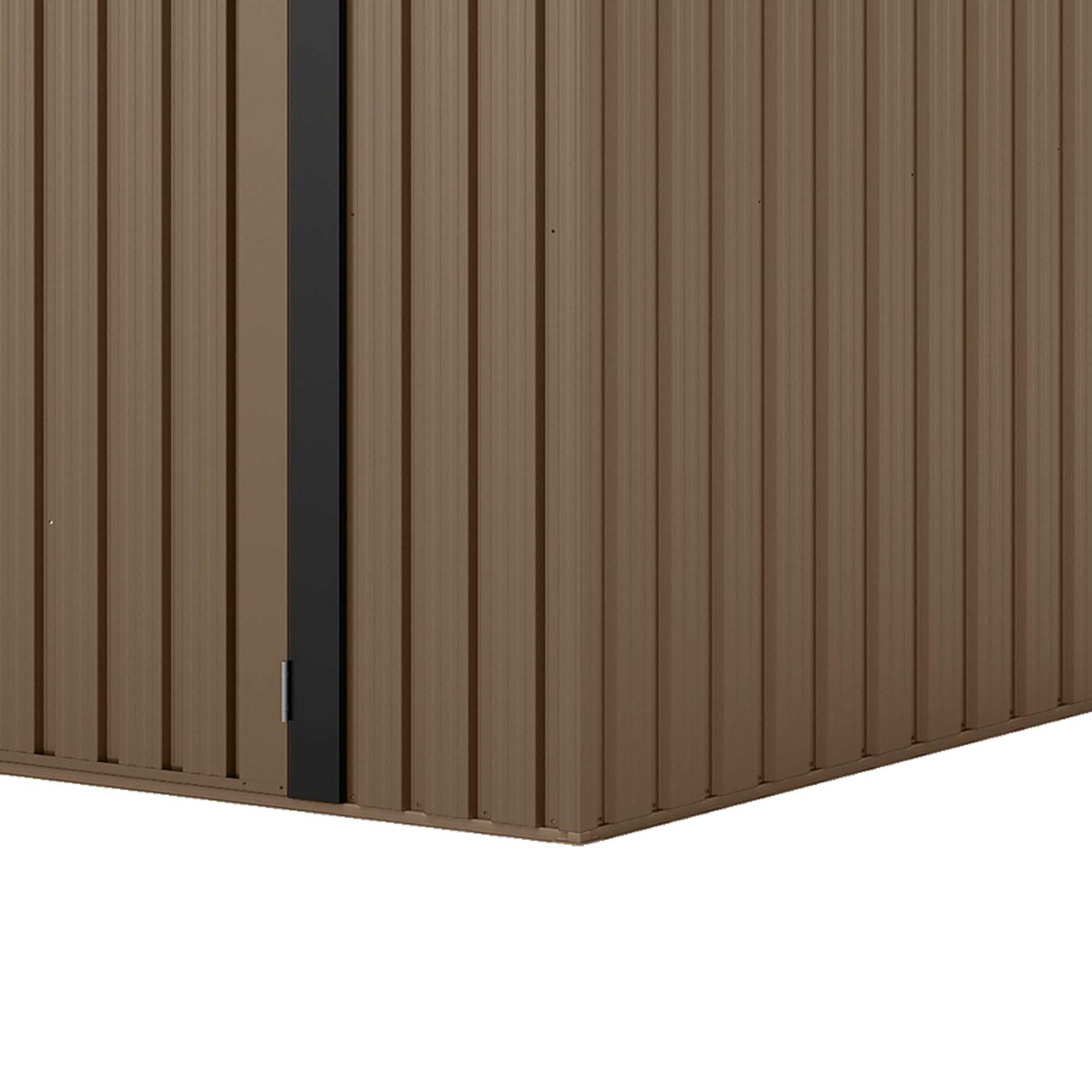 Uforic 7x5ft Metal Outdoor Storage Shed, Waterproof Heavy Duty Storage Unit with Lockable Door & Ventilation, Outdoor Tool Shed for Bike, Lawn Mower, Garden Tools, Backyard Patio Lawn Use, Brown