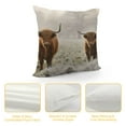 thumbnail image 4 of GOSMITH Throw Pillow Covers Cases  Hairy Scottish Highland Cattles Soft Cozy Decorative Square Pillow Protector Cushion Cover for Home Sofa Couch, 4 of 5