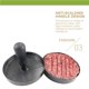 thumbnail image 3 of Prensa Para Hamburguesas De Aleación De Aluminio Con Revestimiento Antiadherente Molde Multiusos Para Hacer Hamburguesas Plegable Con Mango Antideslizante Antiescaldado matsuzay HA018627-00, 3 of 7