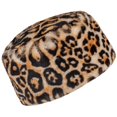 thumbnail image 3 of Gustave Leopard Print Faux Fur Hats for Women Cossack Russian Style Warm Hat Winter Fluffy Hat Thick Ski Beanie Cap "Light Brown", 3 of 9