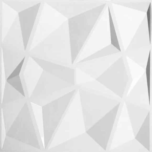 Panel Decorativo PANEL DECORATIVO 3D PVC Blanco Mate S050 10 Piezas