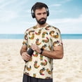 thumbnail image 4 of Wukai Boho Chicken Print Men's Short-Sleeved Mesh T-Shirt,Quick-Dry Short Sleeve Workout T-Shirt-3X-Large, 4 of 8