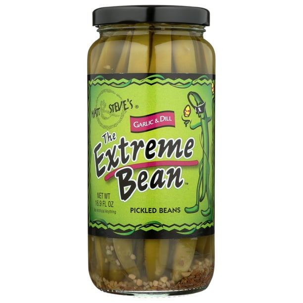 The Extreme Bean Garlic and Dill Pickled Beans, 16.9 oz (Pack of 6
