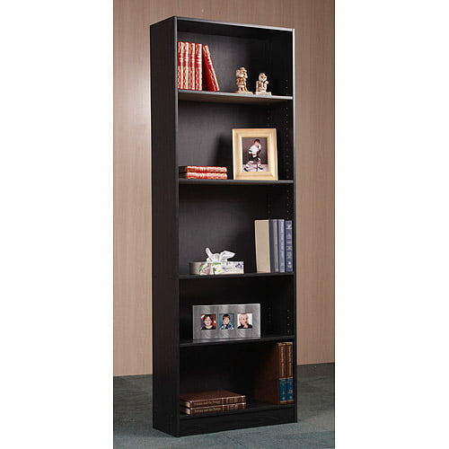 Orion 72 5 Shelf Standard Bookcase Black Walmart Com Walmart Com