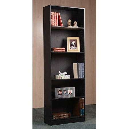 Orion 72u0022 5-Shelf Standard Bookcase, Black