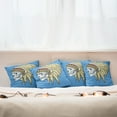 thumbnail image 7 of Ambesonne Tribal Throw Pillow Cover 4 Pack, Skull with Feathers Folk, 18", Violet Blue Cream Pearl, 7 of 7