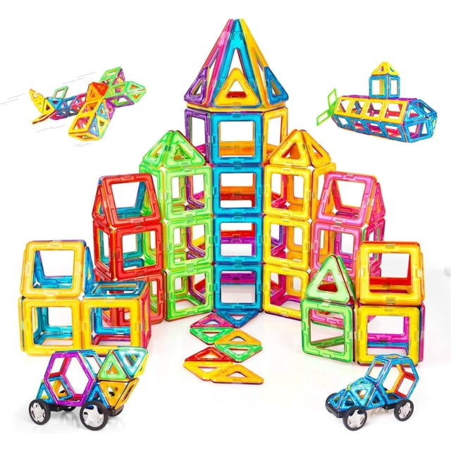 Bloques de construcción magnéticos 100 piezas Imanes de juguete magnéticos Bloques de construcción magnéticos para niños Juguetes magnéticos Bloques de construcción magnéticos