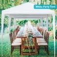 thumbnail image 3 of 10 x 30ft Heavy Duty Outside Party Tent with 5 Removable Sidewall, Waterproof Event Tent for Wedding Camping, Wedding Gazebo for Outside, Durable Camping Canopy for Patio Garden BBQ Shelter, White, 3 of 9