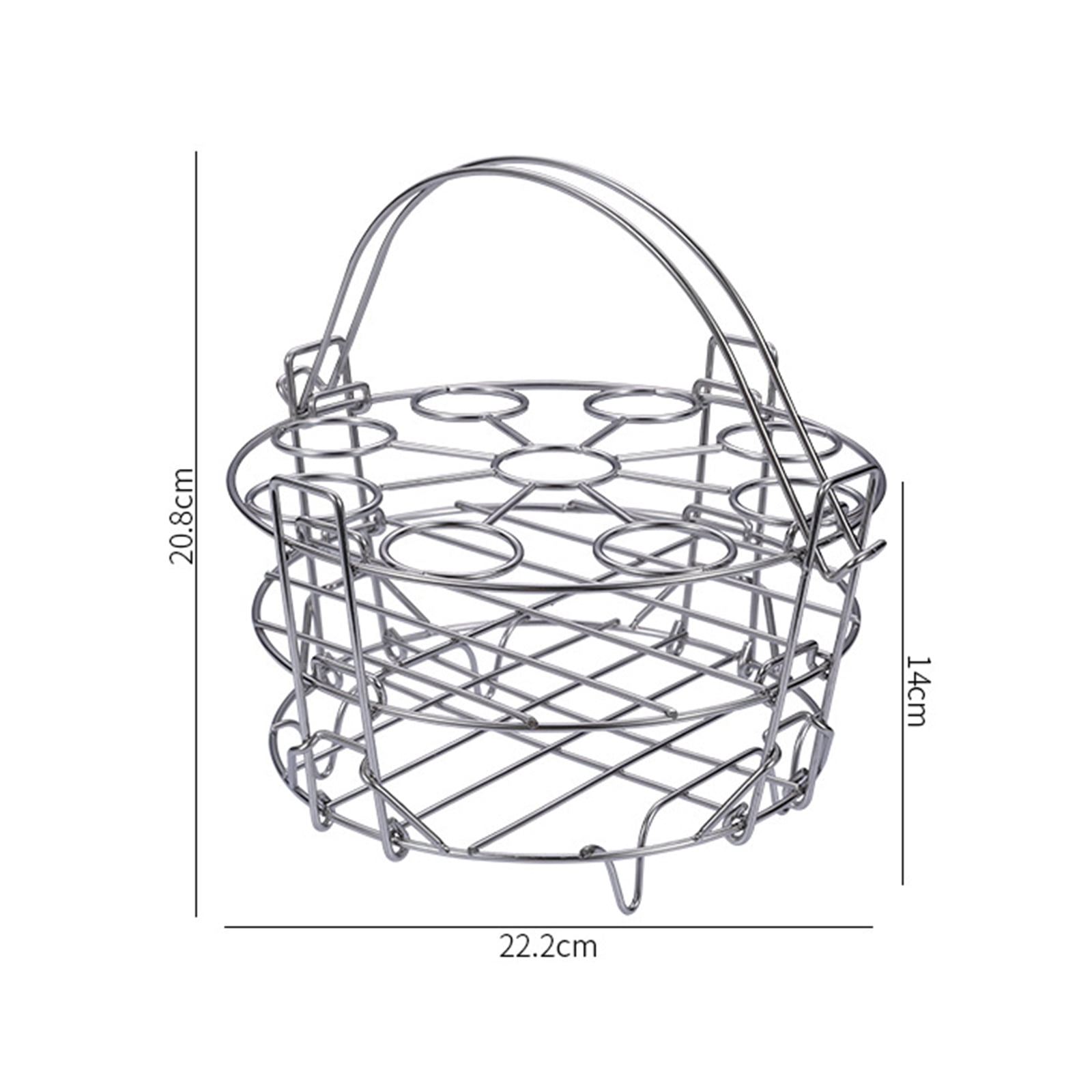 Jesscasday Round Steamer Rack Cooling Rack Stainless Steel Pot Trivets Wire Steamer Kettle Rack Holder for Cookware Pressure Cooker