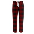 thumbnail image 3 of Zimjoy Red Plaid Sleep Pant for Men Elastic Waist Lounge Flannel Pajama Pants Lightweight Drawstring Comfy Pajama Pants Casual Warm Sleepwear Sleep Pant with Pockets, Deep Red S, 3 of 6