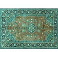 thumbnail image 1 of Ahgly Company Indoor Rectangle Persian Turquoise Blue Traditional Area Rugs, 5' x 8', 1 of 4