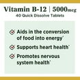 thumbnail image 3 of Nature's Bounty Vitamin B12 5000 mcg Quick Dissolve Tablets, Natural Cherry 40 Each, 3 of 8