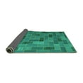 thumbnail image 2 of Ahgly Company Indoor Square Patchwork Turquoise Blue Transitional Area Rugs, 4' Square, 2 of 4