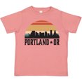 thumbnail image 3 of Inktastic Portland Oregon Skyline Retro Sunset Boys or Girls Toddler T-Shirt, 3 of 5
