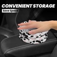 thumbnail image 2 of Round Car Trash Can 7×5.9in Waterproof, Durable, Not Easy To Fade, Easy To Install And Disassemble To Prevent Interior Pollution Simple Cow Print Pattern White Background, Pink And White_1, 2 of 7