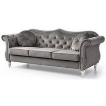 Glory Furniture Hollywood Sofa in Dark Gray Color