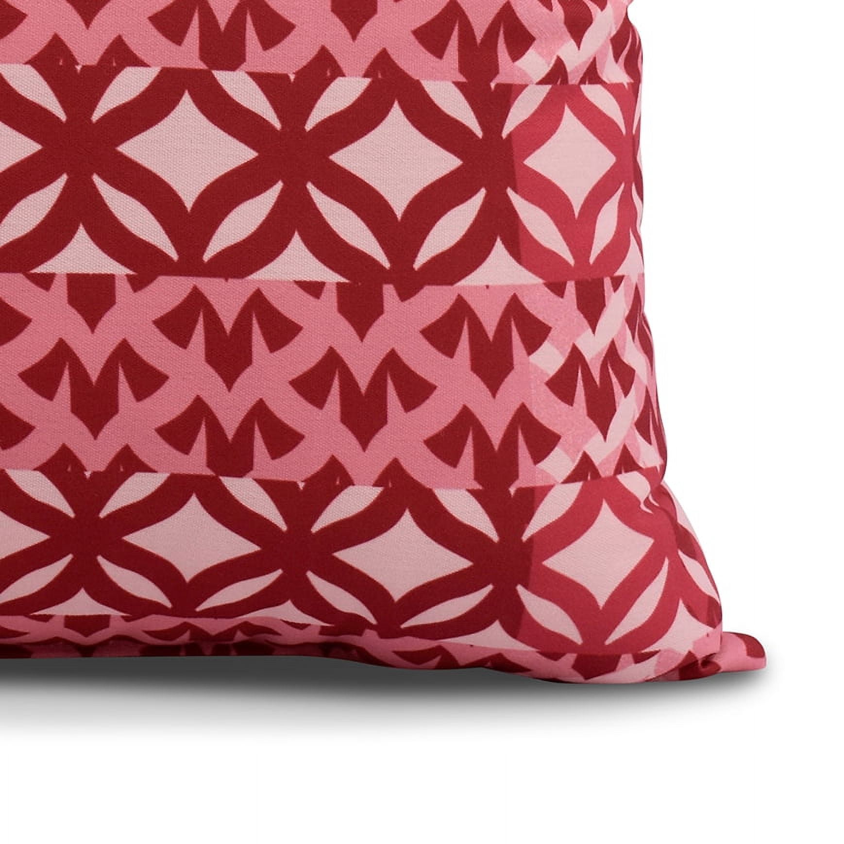 Simply Daisy, 26 x 26 inch, Greeko Simple, Geometric Print Pillow, Red