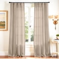 thumbnail image 1 of Cortinas Jinchan, mezcla de lino, color topo, 300 x 305 cm, extra largas, 2 paneles, 1 of 6