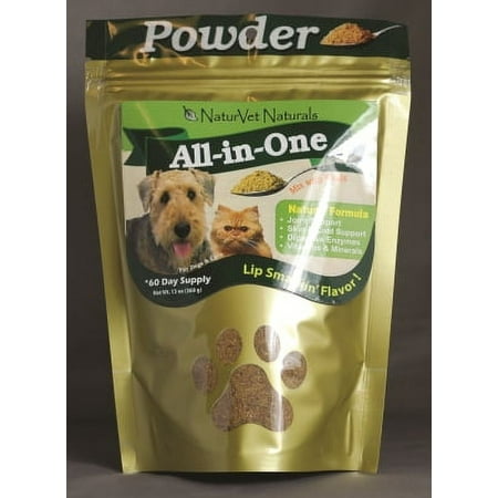 UPC: 0797801040044 | NaturVet All-in-One Powder Supplement for Dogs & Cats 60 Day Supply